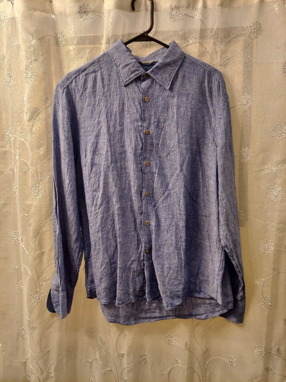 Mens Linen casual button down shirt